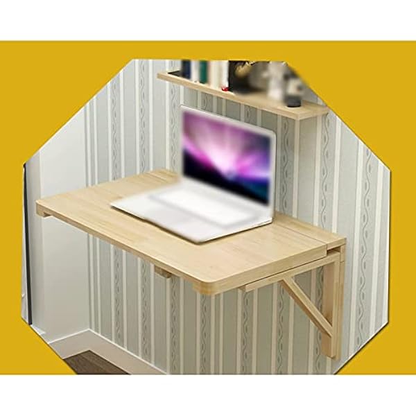 Moderne en minimalistische wandgemonteerde klaptafel, houten opklapbare wandtafel, opvouwbare wandgemonteerde neerzettafel, zwevend werkstation, voor thuis, kantoor, studie (75x50cm/30x20in) (120x40cm