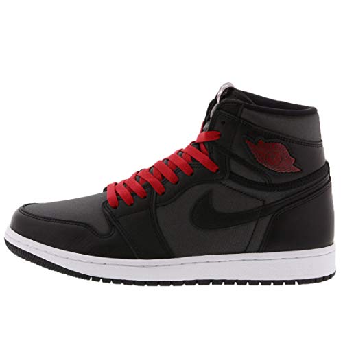 Nike Men's Air Jordan 1 Retro High Og, Black/Metallic Silver/Gym Red/, 10.5