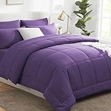 Shilucheng Luxury Fleece Blanket Super Soft and Warm Fuzzy Plush Lightweight King Couch Bed Blankets - Purple