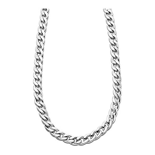 Lotus JLS1938-1-1 Collar de acero inoxidable para hombre, color plateado