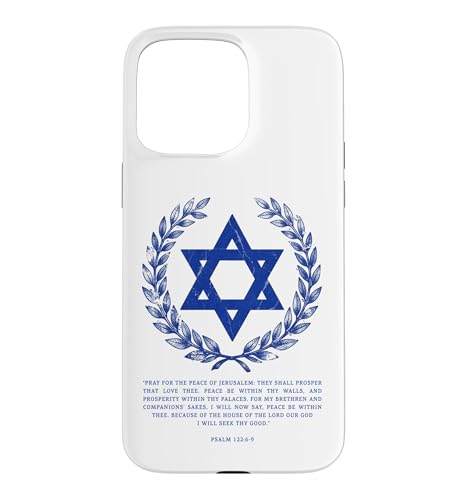 Psalms 122:6-9 Elegant Star of David Israel Bible Verse �X�}�z�P�[�X iPhone 15 Pro Max �p