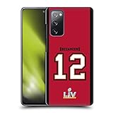 Head Case Designs sous Licence Officielle NFL 12 Maillot Rouge Superbowl LIV Tampa Bay Buccaneers Bucs Positions & Logo Coque Dure pour l'arrière Compatible avec Samsung Galaxy S20 FE / 5G