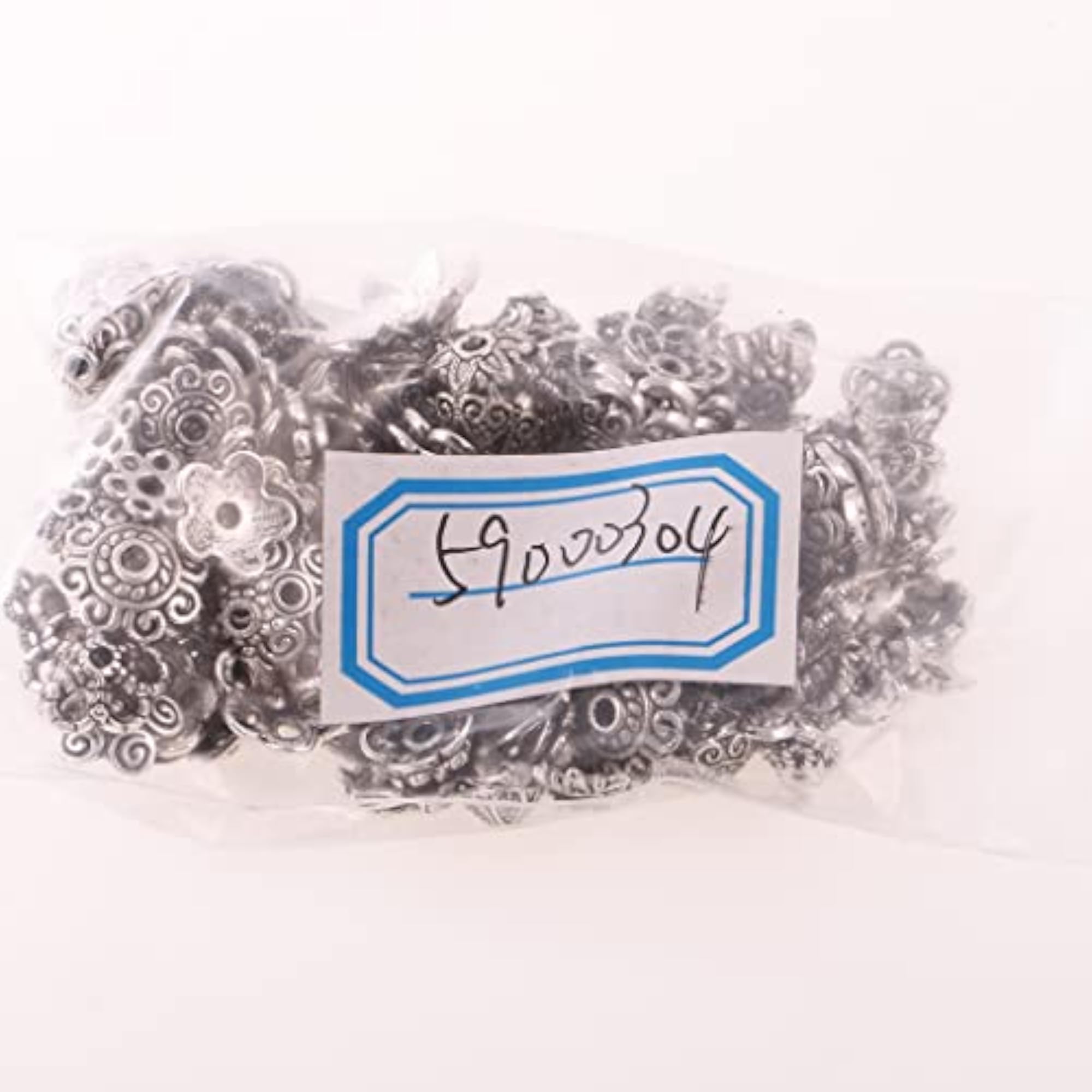 Fancy Tibetan Silver Flower Bead Caps for Jewellery Making