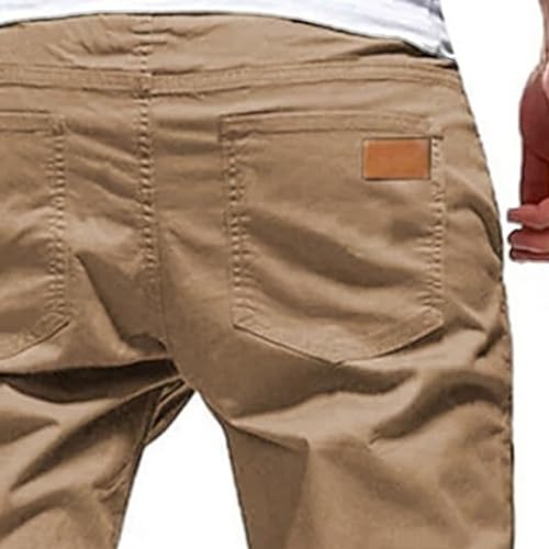 Shorts cargo para hombre con cintura elástica y cordón miniatura 4