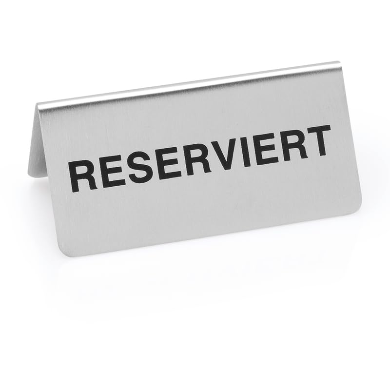 12x Reserviertschild Chromnickelstahl Tischschild