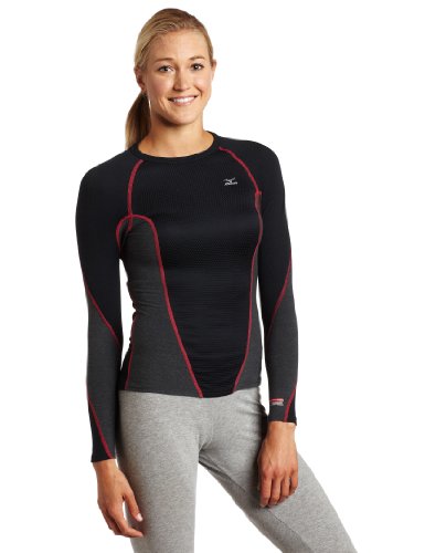 Mizuno Respirant et Chaud Haut de Course Thermo-Extensible Femme