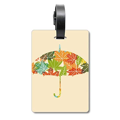Étiquette identification parapluie motif feuilles de haute finition durable