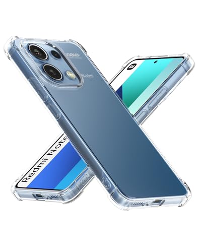 Cresee Case for Xiaomi Redmi Note 13 4G, Clear Phone Case with Reinforced Corners Bumper Slim Fit Shockproof Flexible TPU Case for Redmi Note 13 4G, Transparent