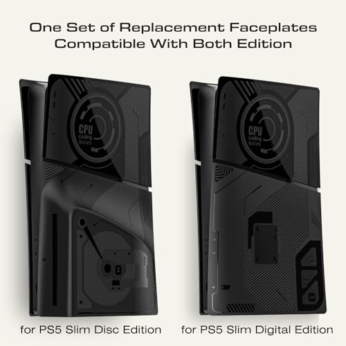 Painel 4 + 1 para PS5 Slim Disc e Digital Edition, Painel de acessórios de capa PS5 Slim, Substituiç