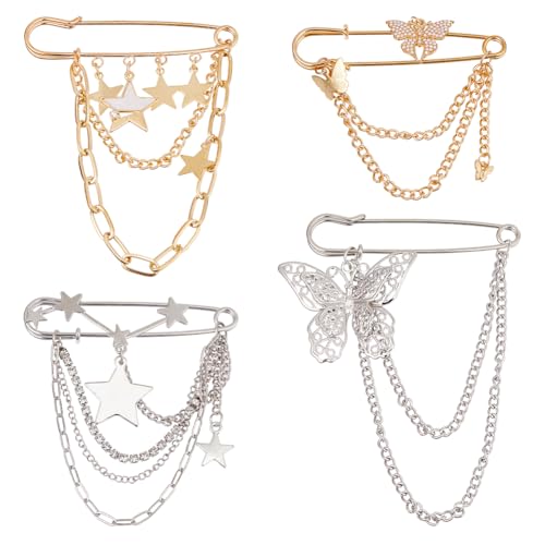 Épingles à nourrice décoratives pour sublimer vos vestes et sacs avec une touche punk élégante