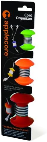 AppleCore Cable Organizer 3 Pack Combo (Green, Orange, Red)