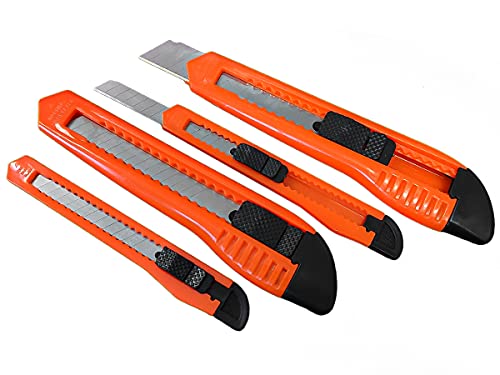 LEDLUX 4 Pezzi Taglierino Cutter Economico, Taglierino Per Carta (Economico 18mm+9mm)