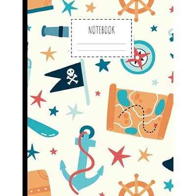 Pirate Treasure Map Composition Notebook For Kids: Lined Journal for Daily School Note-Taking And Journaling | 7.5 x 9.75 | College Ruled