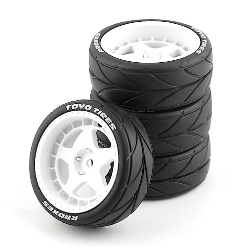 Chanmoo 1/10 RC �I�����[�h�^�C�� 12mm �Z�p�v���X�`�b�N�z�C�[�������ƃ��o�[�X�g���[�g�^�C�� 1:10�����[���[�V���O�h���t�g�c�[�����O�J�[�^�~�� XV01 XV02 TA06 TT01 TT02 PTG2 144001 A959 HP