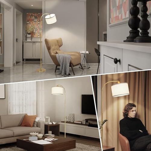 Boncoo FL-GR Led Floor Lamp Fully Dimmable Modern Standing Lamp Arc Floor Lamp With Adjustable Drum Shade thumb #6