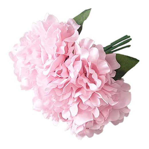 Falsk blomma silkepion hortensia i vas med artificiellt vatten hem bröllopsfest dekoration pion hortensia i konstgjord blomma glaskruka för bordscentral-rosa