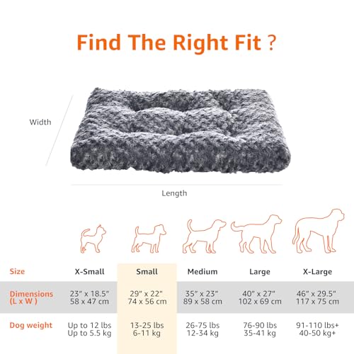 Image of Amazon Basics Washable Cat and Dog Bed Crate Pad, Indoor, Easy to Wash, Fits Medium Crates, 29 x 21 x 3 inches, Gray
