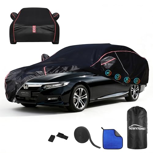 Ngwytong Car Cover for Honda Accord 2001-2025 All-Around Fastening 60s Quick-Install 4 Upgrades for Car Cover Waterproof All Weather