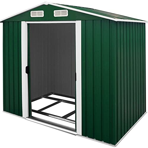 HLJMAQ 5m² Metall Gartenhaus Schiebetür 8,4m³ XXL Gerätehaus Geräteschuppen