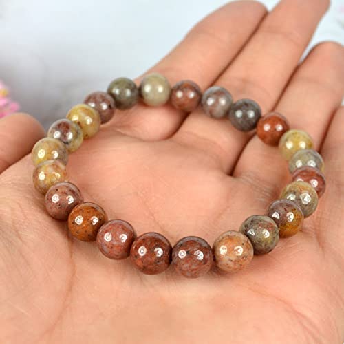 Image of Reiki Crystal Products Natural Crystal Stone Bracelet 8 mm Round Beads for Men & Women | Gemstone Jewellery Bracelet | Reiki Charged | Multiple Stone Variants Available