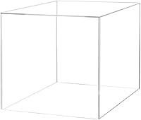 Vista 41 de Paquete de 6 cajas de exhibición de acrílico de 7 pulgadas con un lado abierto, blanco, versátil, cuadrado, de plástico, para almacenamiento