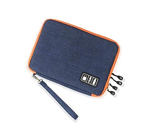 eWINNER Double Layer Cable Storage Bag Electronic Organizer Gadget Travel Pouch for Accessories Adapters/Memory Card/USB Cables/Power Bank/External Battery Pack/Portable Charger/Hard Drive/earphone