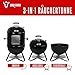 BBQ-Toro 3 in 1 Räuchertonne Ø 47 cm | Grilltonne, Holzkohlegrill, Feuerschale | Smoker mit Thermometer | Gartengrill, Räuchergrill, Räucherofen, Barbecue Grill, Multifunktionsgrill, Rundgrill