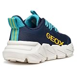 Geox J FLEXYPER Fast Boy Sneaker, granatowe/LT Blue, 35 EU, Navy Lt Blue, 35 EU