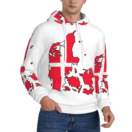 Sweat à capuche homme EdWal anti-déformation pull sport imprimé Danemark
