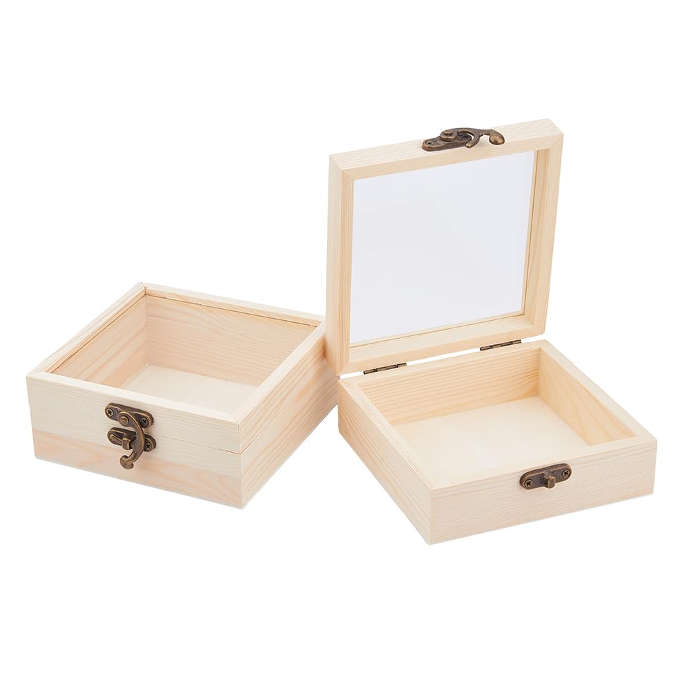 Boîtes en bois brut pour emballage cadeau personnalisé et écrin de bijoux mémorable