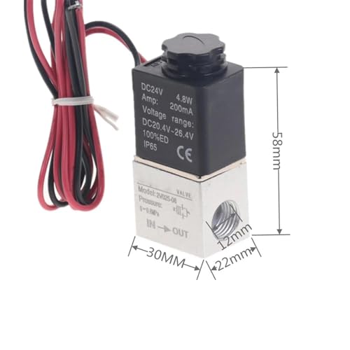 Valve de compresseur en aluminium 6,35 mm electrovanne normalement fermee