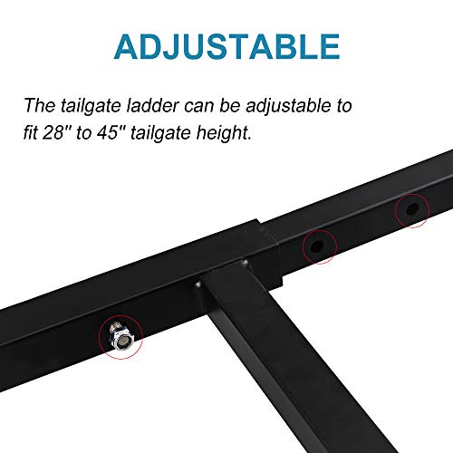 Samman Pickup Trucks Tailgate Ladder Universal Fit 28Inch To 45Inch Tailgate Heights #TOP3