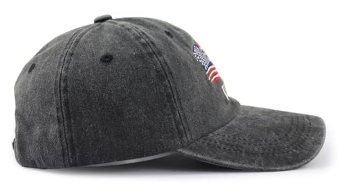 Image of American Flag Hats for Men Women, Embroidered Adjustable Cotton USA Baseball Cap