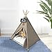 Meowmellow Tipi Zelt für Haustiere Hundezelt Katzenzelt mit Plüschkissen Haustierzelte Häuser für Katzen und Hunde Hundehöhle und Haustierhäuser Wegklappen Haustier Zelt Möbel 60x60x70cm