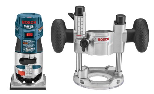 Bosch PR20EVSPK 5.6-Amp Colt Palm Grip 1-Horsepower Fixed and Plunge Base Variable-Speed Router Combo Kit