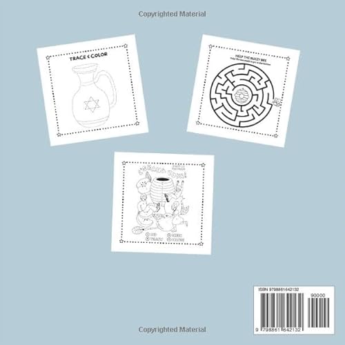 Rosh Hashanah I Spy Activity Coloring Book For Kids: Yom Kippur Rosh Hashanah Books for kids,Dot to