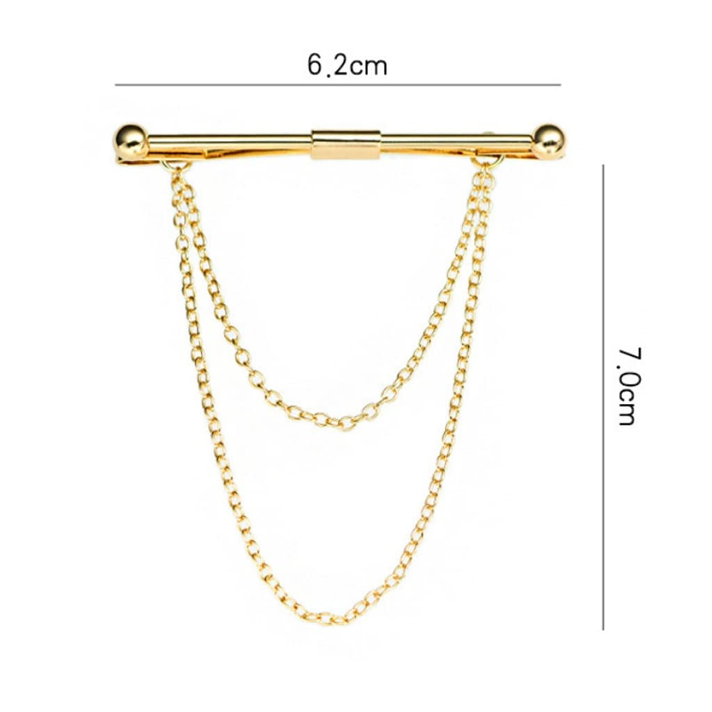 Camisa Collar Stay Pins Broche Cadena de metal Borla Corbata francesa Pin Bufanda Hebilla Clip Suave Hombres Masculinos