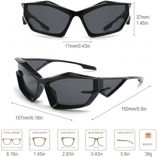 Image of Roshfort Sports Non Polorized Sunglasses UV Protection Sunglass for Men & Women Cycling Running Driving Fishing Multi Shade Glasses ITALIC (Size -Medium)