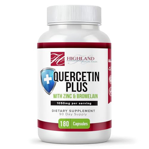 Highland Health Foods Quercetin Plus Bromelain and Zinc 180 Capsules