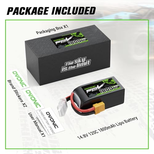 OVONIC 14.8V 120C 1800mAh 4S Lipo Battery