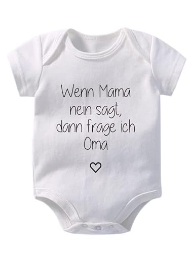 hospitrix Strampler Überraschung Neugeborene, Baby Body, Strampler, Onesie (Opa & Oma) (Wenn Mama nein sagt, dann frage ich Oma) Cover