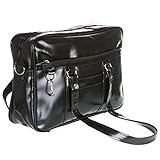 Japanische Schultasche für Oberschüler aus schwarzem PU-Leder