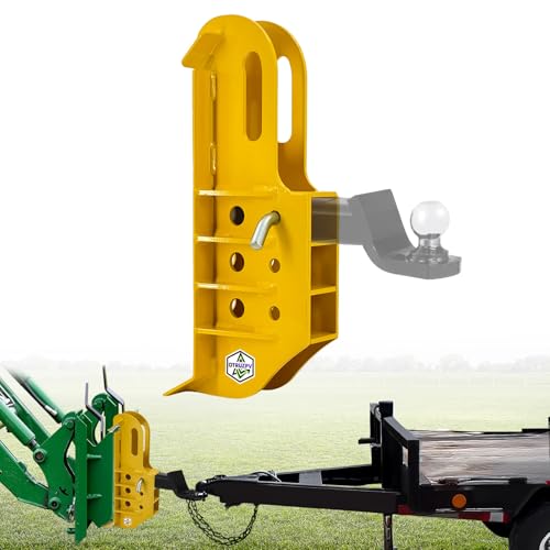 Skid Steer Hitch Attachment - Fits 2" Receiver Tubes - Fits Tractors & Skid Steers with Universal Quick Attach Plate - 20,000 lbs Towing Capacity