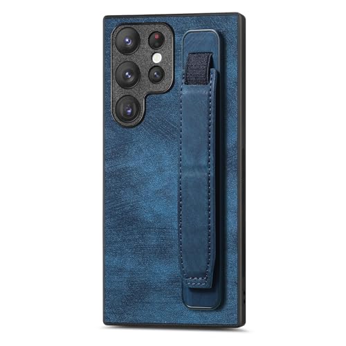 Coque antichoc Samsung S23 Ultra en cuir bleu réglable pour éliminer les chutes