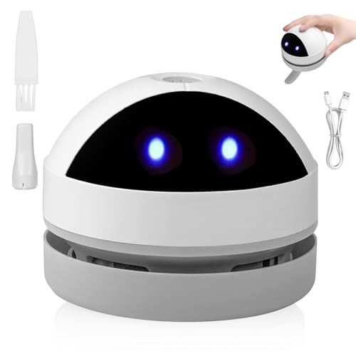 Hillylolly Tischstaubsauger, Mini Staubsauger, Tischsauger Mini, Büro Gadgets, Schreibtisch Gadgets, Inklusive USB Ladekabel (A)