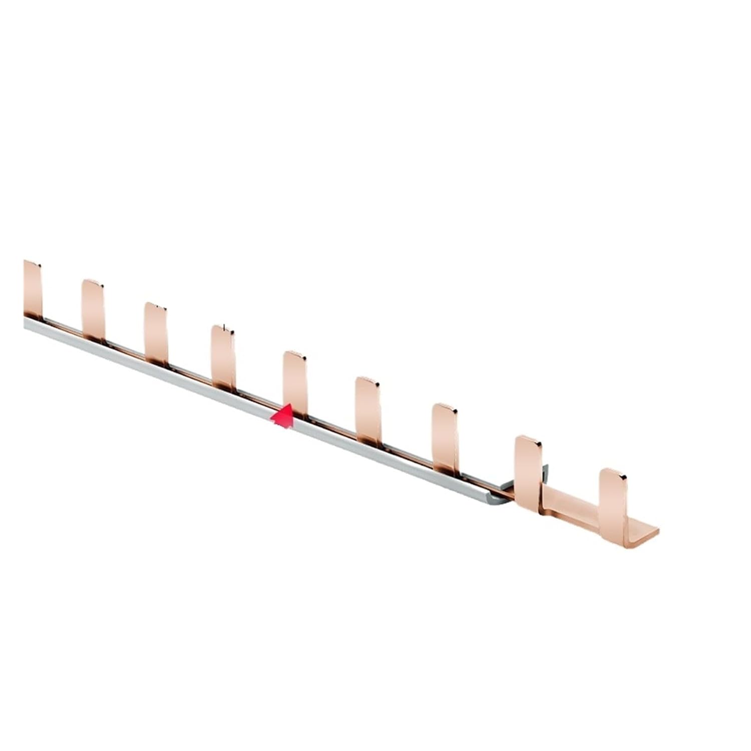 1P/2P/3P busbar Empty Open Connector with Protective end Cover Circuit Breaker Conductive bar(3P-21 Circuits)