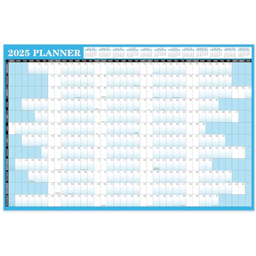 Calendário de parede anual 2025 – calendário 2025 de janeiro de 2025 a dezembro de 2025, calendário