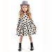 Chinatera Little Girls' Cute Long Sleeve Cat Dotted Cotton Princess Tutu Dress (100:95-105cm for 3-4Y)