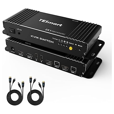 TESmart Commutateur KVM HDMI 2 Port Cover