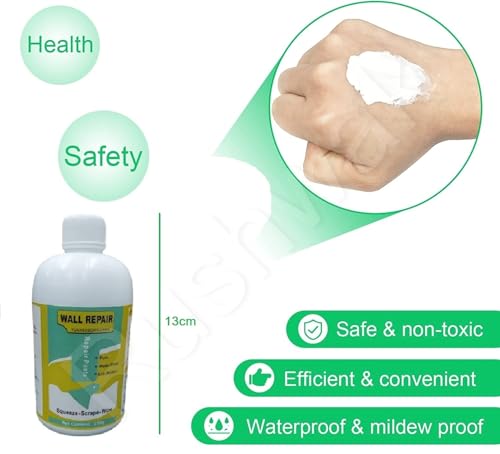 Image of Rushwak Wall Repair Paste - Paint, Putty, Crack Filler for Walls and Joints - Waterproof Hole Filler (250gm, White)